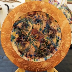 Enameled Copper Garden Plate